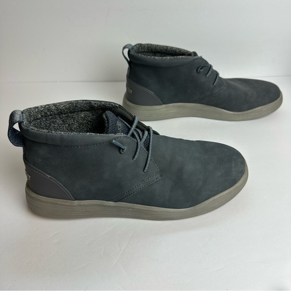 Hey Dude Jo Men’s Size 9 Shoes or EU 42 Chukka Boots Navy Dark Gray Grey - Picture 2 of 11